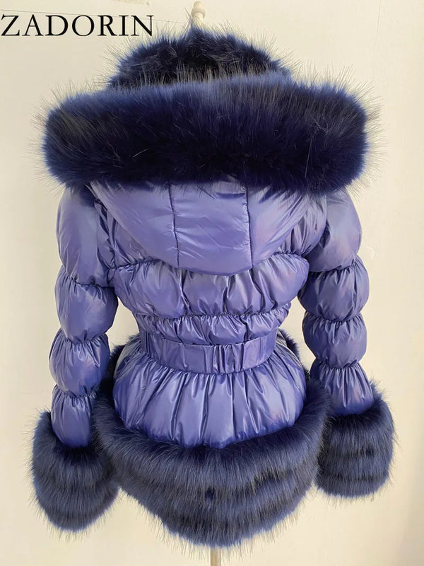 ZADORIN Fashion Faux Fur Coat