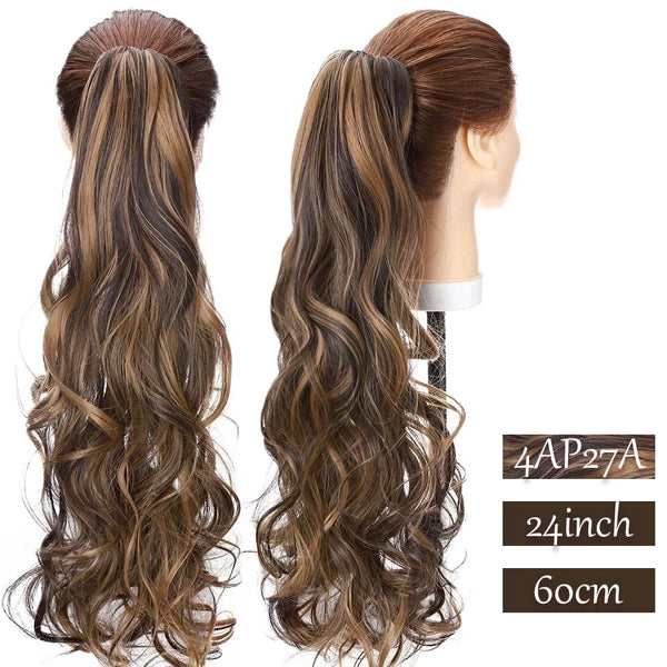 Synthetic Long Wavy Fake Ponytail Extension