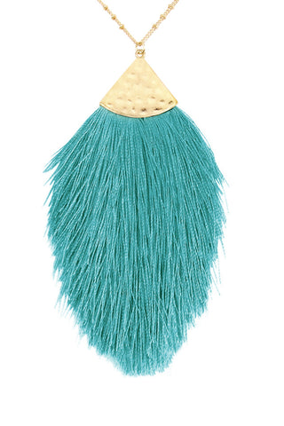 Buy turquoise Tassel Pendant Necklace