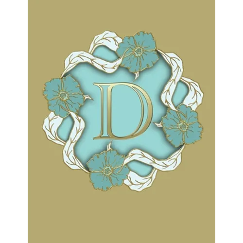 D: 100 Pages 8.5" X 11" Monogram Notebook College Ruled Line Paper - Paperback