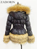 ZADORIN Fashion Faux Fur Coat