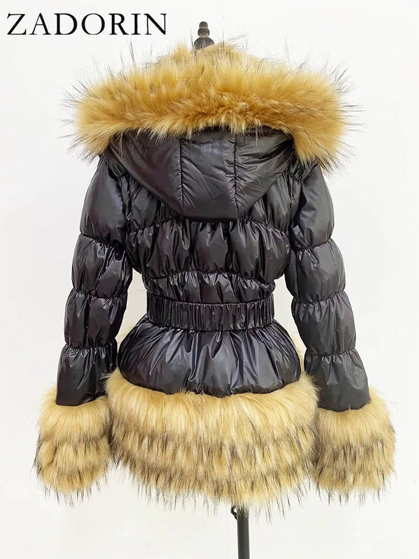 ZADORIN Fashion Faux Fur Coat