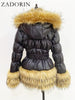 ZADORIN Fashion Faux Fur Coat