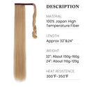 Synthetic Straight Ponytail Hair Extension Clip in