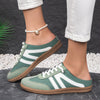 Women's Slip-On Half Slipper Sneakers | Color-Block Striped Casual Shoes in 3 Colors | EU 36–43