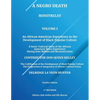 A Negro Death: Minstrelsy: An African American Experience in the Development of Black Popular Culture: A Socio-Cultural Story of the African American - Paperback