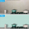 Strong Adhesive Subway Tiles Vinyl Wallpaper Peel and Stick