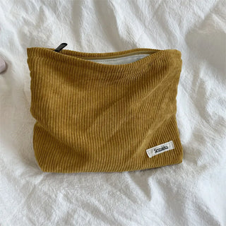 Buy yellow Corduroy Travel Cosmetic
