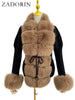 Knitted Sweater Fur Cardigan