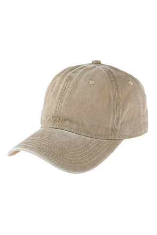 Buy khaki Acid Washed Baseball Cap