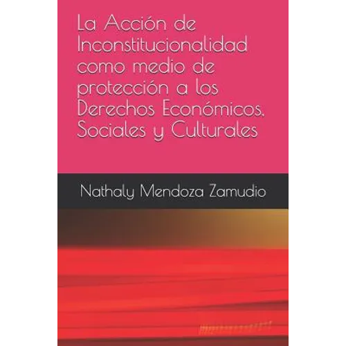 La Acción de Inconstitucionalidad Como Medio de Protección a Los Derechos Económicos, Sociales Y Culturales - Paperback