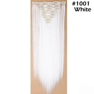 Buy white Long Straight Clip in on Hair Extensions