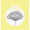 Dein erstes Jahr: Babyalbum beige gelb, zum Eintragen der schönsten Momente und Erinnerungen für unser erstes gemeinsames Jahr - Hardcover