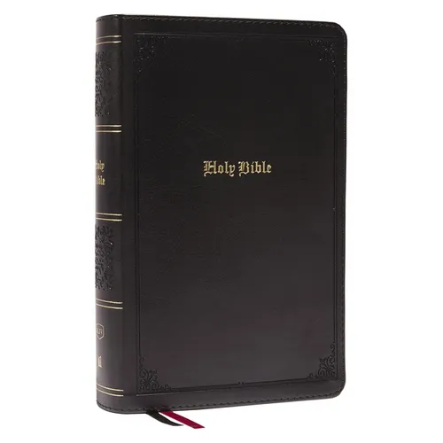 KJV Holy Bible: Large Print Single-Column with 43,000 End-Of-Verse Cross References, Black Leathersoft, Personal Size, Red Letter, Comfort Print: King - Imitation Leather