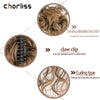 Messy Curly Fluffy Hair Bun Clip in Ponytail Hair Extensions