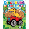 Dinosaurs And Things That Go: Coloring Book For Kids Ages 4-8 (Vehicles and Dinosaurs) - Paperback