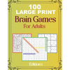 100 Large Print Brain Games For Adult EDITION 1: Easy Large Print Word Search, Sudoku, Mazes For Adult And Seniors Mindfulness Puzzle Book Mind Games - Paperback