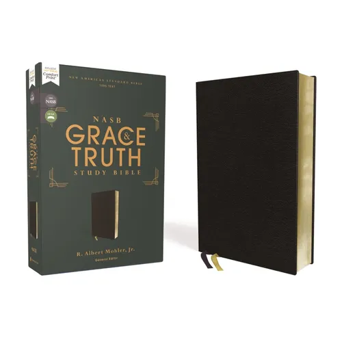 Nasb, the Grace and Truth Study Bible (Trustworthy and Practical Insights), Bonded Leather, Black, Red Letter, 1995 Text, Comfort Print - Bonded Leather