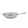 Better Chef 12.5-Inch 3-Ply Stainless Steel Nonstick Wok with Lid