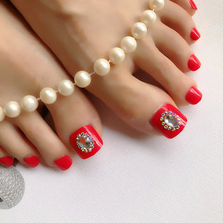 Buy hl201003 Candy Color Artificial False Toe Nails