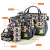 5PCS Baby Nappy Diaper Bags Set Mummy Diaper Shoulder Bags w/ Nappy Changing Pad Insulated Pockets Travel Tote Bags For Mom Dad