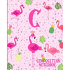 Composition Notebook C: Pink Flamingo Initial C Composition Wide Ruled Notebook - Paperback
