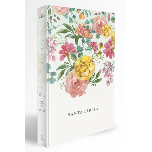 Biblia Reina Valera 1960 Tamaño Manual, Tapa Dura, Flores Rosadas / Spanish Bible Rvr 1960 Handy Size, Lp, Hc, Pink Flowers - Hardcover