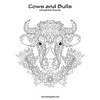 Cows and Bulls Coloring Book for Grown-Ups 1 - Paperback