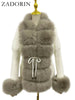 Knitted Sweater Fur Cardigan