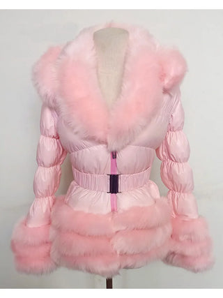Buy pink ZADORIN Fashion Faux Fur Coat