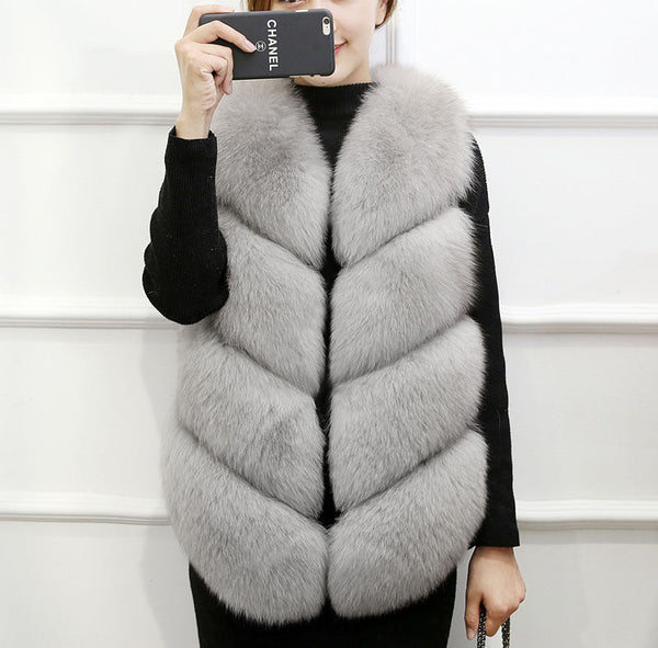 Faux Fur Sleeveless Vest