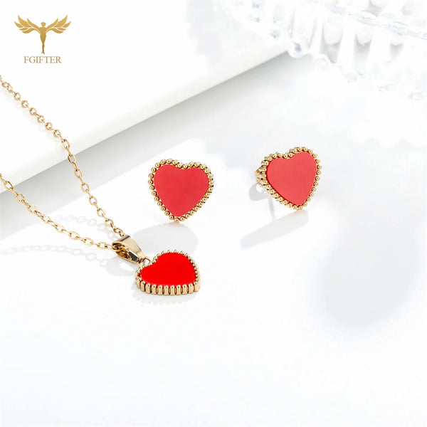 Beautiful Red Heart Jewelry