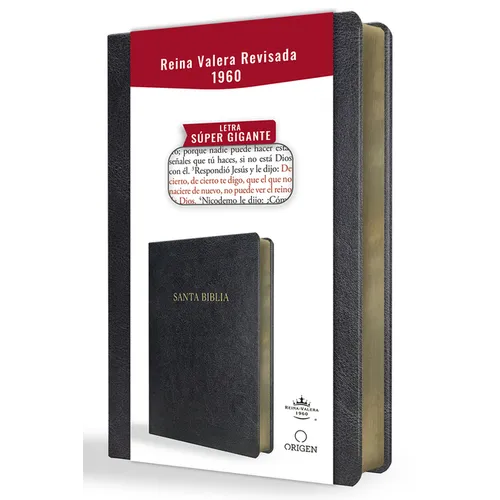 Biblia Reina Valera Revisada 1960 Letra Súper Gigante, Símil Piel Negro / Spanish Bible Rvr 1960 Super Giant Print, Black Leathersoft - Paperback