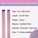 Unicorn Clip in Colored Hair Extensions