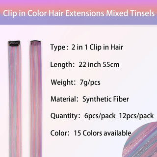 Unicorn Clip in Colored Hair Extensions