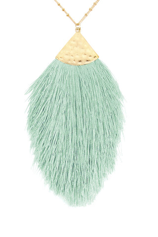 Buy mint Tassel Pendant Necklace