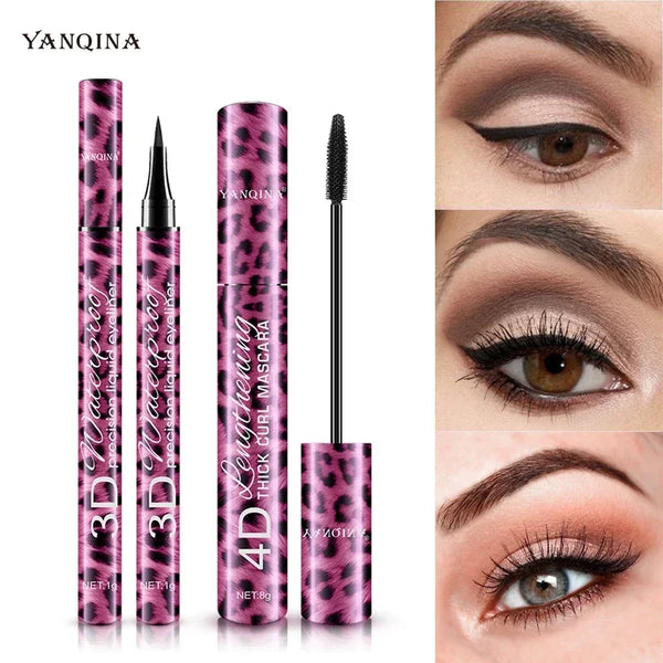 Liquid Eyeliner Pencil+4D Waterproof Mascara Set
