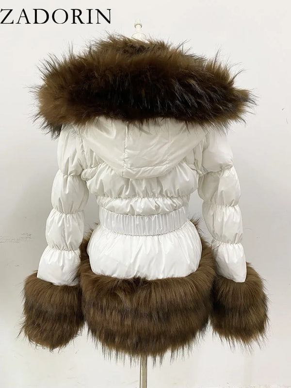 ZADORIN Fashion Faux Fur Coat