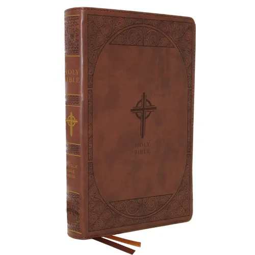 Nabre, New American Bible, Revised Edition, Catholic Bible, Large Print Edition, Leathersoft, Brown, Thumb Indexed, Comfort Print: Holy Bible - Imitation Leather
