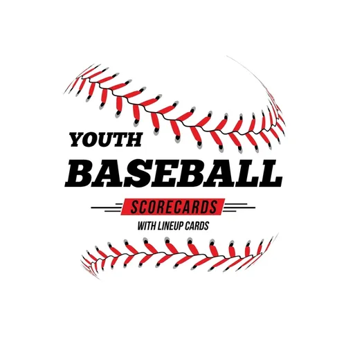 Youth Baseball Scorecards With Lineup Cards: 50 Scorecards For Baseball and Softball - Paperback