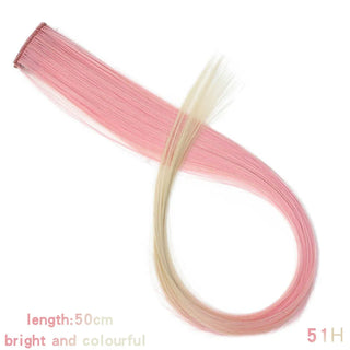 Buy 51h Synthetic Rainbow Highlighted Hair