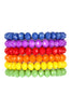 Six Multicolor Stretch Glass Beads Bracelet Set