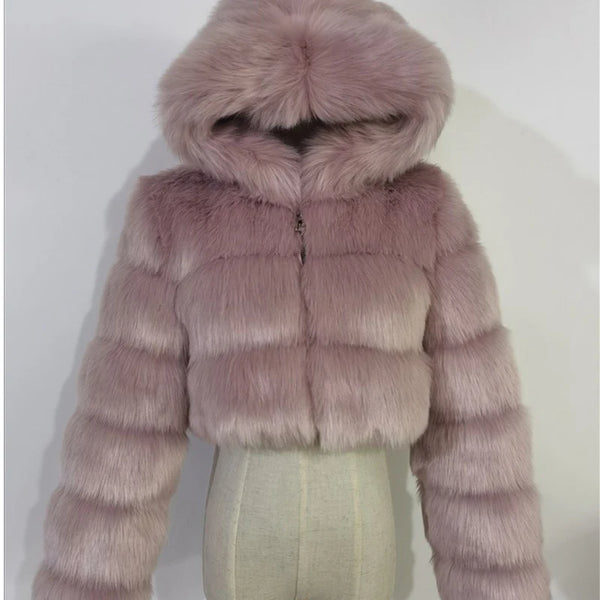 Furry Cropped Faux Fur