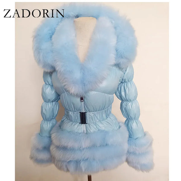 ZADORIN Fashion Faux Fur Coat