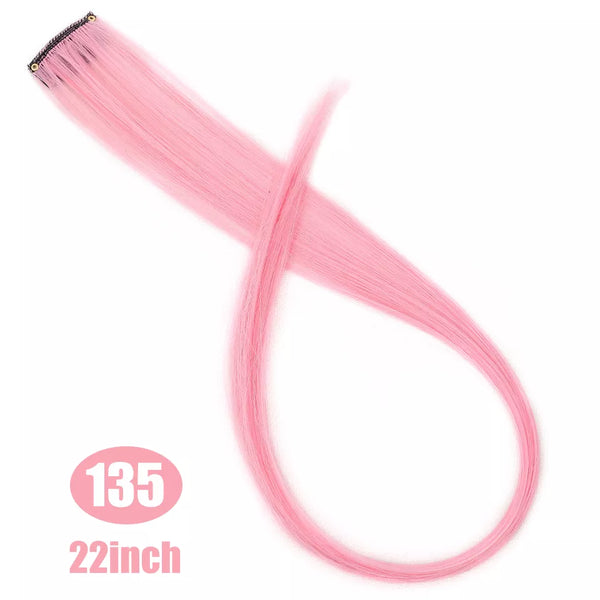 Synthetic Rainbow Highlighted Hair