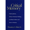 Critical Memory: Public Spheres, African American Writing, and Black Fathers and Sons in America - Hardcover