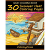 Adult Coloring Book: 30 Summer Heat Coloring Pages - Paperback