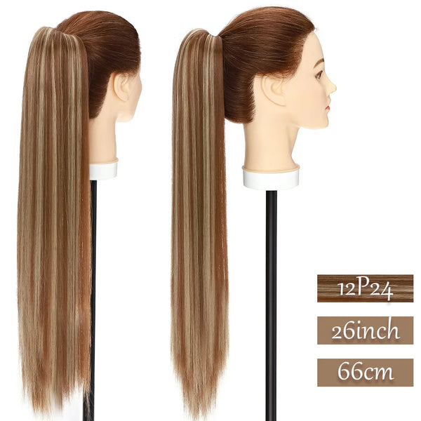 Synthetic Long Wavy Fake Ponytail Extension