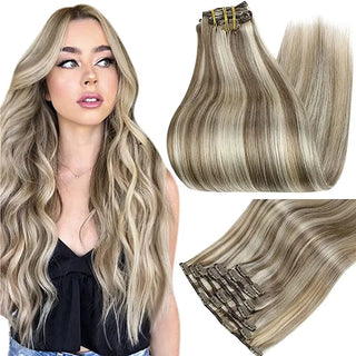 Buy 8p60 Double Weft Hair Extensions Human Hair for Woman