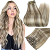 Double Weft Hair Extensions Human Hair for Woman